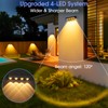 ShineTech Solar Fence Lights Outdoor Waterproof, 3-Color Lighting Modes LED
