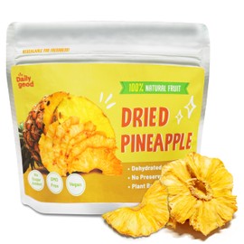 The Daily Good Soft-Dried Pineapple Slices | All Natural Superfood Snacks for Adults & Kids | Healthy, Soft and Chewy | No Sugar Added or Preservatives, Gluten Free, Vegan (1.41 oz, Pack of 1)