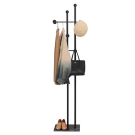 Cre Cra Marble Base Coat Rack Freestanding Metal Modern Coat Rack Stand for Hanging Clothes Rack Stand for Bedroom Standing Garment Rack Heavy Duty Coat Hanger Freestanding Hanger Black