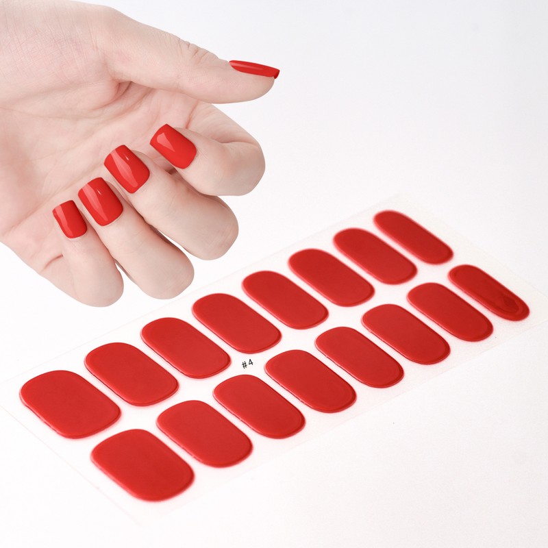 Semi-Cured Gel Nail Strips for DIY Manicure – 14/16 Full-Cover