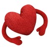 Red Heart Pillow Cartoon Plush Soft Comfortable Heart Shaped Pillow