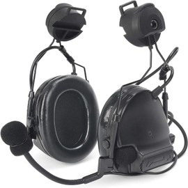Comta III Airsoft Headset and Rail Adapter for FAST Helmets BK
