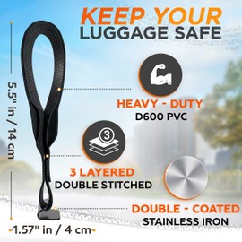 RoofPax 6 Rooftop Cargo Tie Down Hook Straps for Strapping Down Any Car Top Luggage. Waterproof, Attaches to Car Door Frame, Patent Registered, Extended Warranty