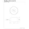 Kingston Brass PFLBELL1142 1-1/4" Bell Flange, Polished Brass