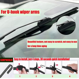 2 Factory Wiper Blades Replacement For 2007-2013 Acura MDX/2004-2009 Dodge Durango/2011-2016 Honda CR-Z Original Equipment Windshield Wiper Blades Set 26"+21" (Set of 2) U/J HOOK