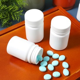 Healvian Pastillero Portátil De 20 Piezas Dispensador Organizador De Píldoras Frascos Vacíos Para Medicinas Bote Ligero Impermeable Para Viaje 2.55X1.57X1.57In