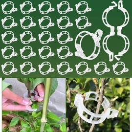 Tuxuzal Pack of 300 Plant Clips for Tomatoes, Plant Clips for Climbing Plants, Plastic Plant Clips, Tomato Clips, Trellis Clips, Tomato Hooks, Plant Support Clip Clips for Plants
