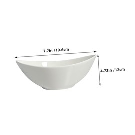 LIFKOME Dessert Bowl Ice Cream Bowl Ingot Shaped Bowl Ceramic Bowl Kitchen Gadget
