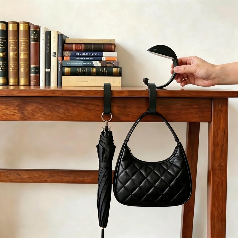 Vunpok 2 PCS Purse Hanger for Table, C Shape Handbag