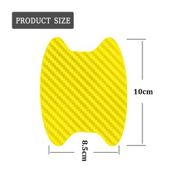 CGEAMDY 4pcs Exterior Car Stickers, Carbon Fibre Protection Film for Car Film, Scratch-Resistant Protective Film, Universal Fit for Most Vehicles (Yellow)
