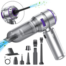 WINWEND Car Vacuum Cleaner High Power - 18000PA Portable Car Vacuum 4 in 1 Compressed Air Duster & Air Blower & Pump Hand Held Vacuum Cordless with Brushless Motor for Car Home Office