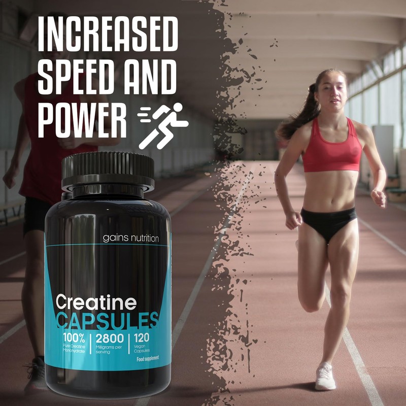 GN Creatine Capsules | 120 Creatine Monohydrate Capsules for Men