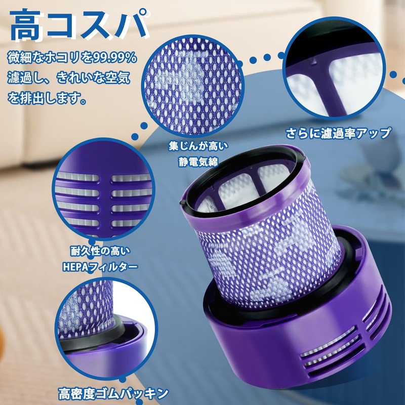 Vacuum Filter Compatible with V10 SV12 Filter Part Number: 969082-02