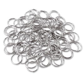 Super Z Outlet 1" (25mm) Nickel Plated Silver Steel Round Edged Split Circular Keychain Ring Clips for Car Home Keys Organization, Arts & Crafts, Lanyards (200)