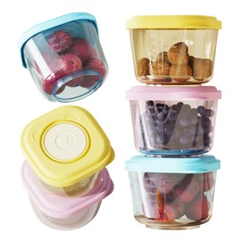 Tasttin Baby Food Containers - 5 oz Food and Snack Storage Jars with Sealing Lids, Safe and Durable, Freezer, Microwave and Dishwasher Safe