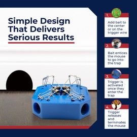 RU CHILLIN Multi Catch Mice Traps | 4-in-1 | Mouse Traps for Home Indoor & Outdoor | Small Rat Traps That Work | Reusable Rodent Traps | Trampas para Ratones | Pet and Child Friendly (Green)