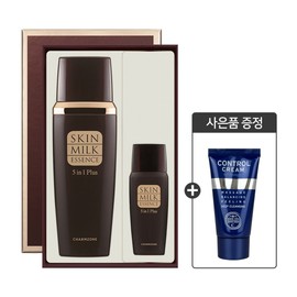 Charmzone Skin Milk Essence 5 in 1 Plus Set (150ml+35ml) + Control Cream 40ml gift All-in-one skin care / 참존 스킨 밀크 에센스 5 in 1 플러스 세트 (150ml+35ml) +콘트롤크림 40ml 증정 올인원 스킨케어