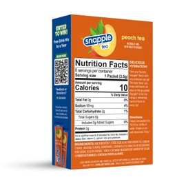 Snapple Tea – Sugar Free & Delicious, Made with Natural Flavors (Peach, 72 Sticks)
