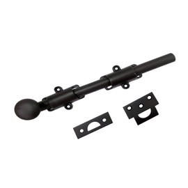 QCAA QCAA Solid Brass Dutch Door Bolt, 12", Oil Rubbed Bronze, Made in Taiwan, 1 Pack