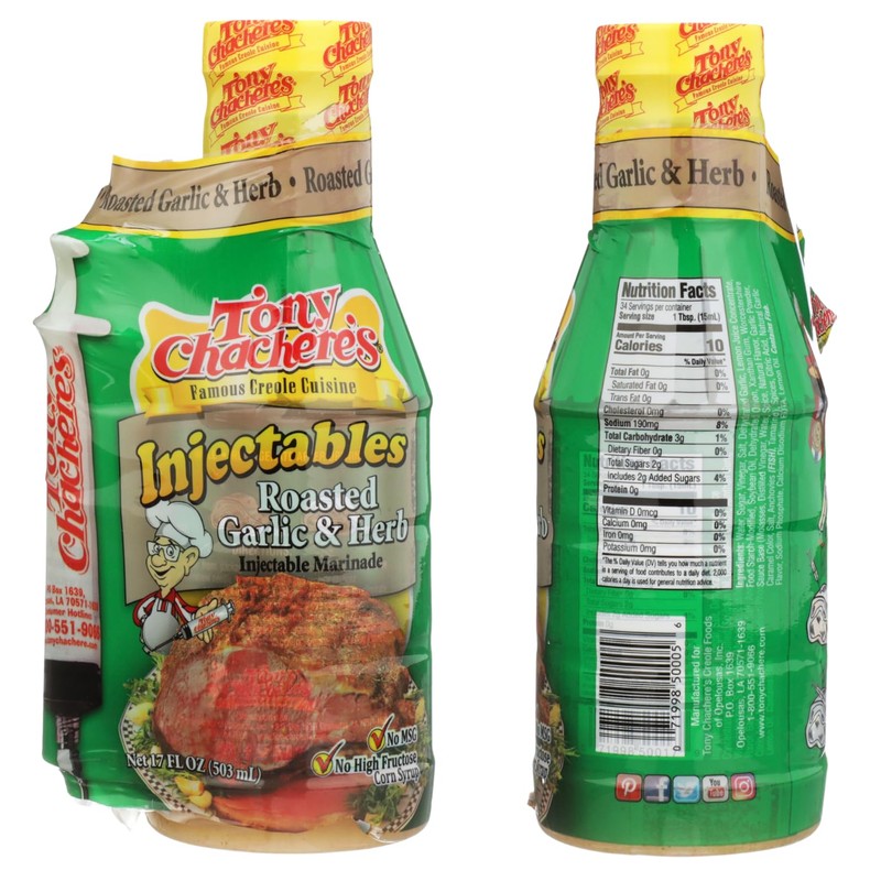 Tony Chachere's Marinade Roasted Garlic & Herb W/ Injector, 17