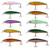 10pcs/lot Hard Minnow Lure Baits 3D Fish Eyes Laser Line