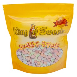 Dehydrated Marshmallows Assorted Bulk 2 Pounds in a Resealable King of Sweets Bag