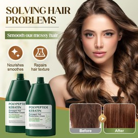 Hair Repair Cream,Crema Reparadora Capilar con Polipéptidos y Queratina 1pc Tratamiento Intensivo de Keratina para Salon y Cuidado Profundo Hidratante en Casa, Restauradora