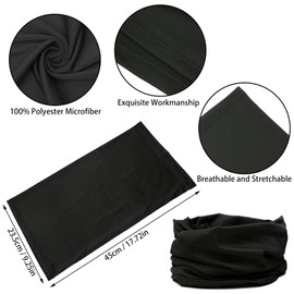 HXC Multifunctional Headwear 2 Pack Face Coverings Bandana Elastic Neck Gaiters Snood UV Resistence for Men &Women Elastic Windproof Face Mask for Sports