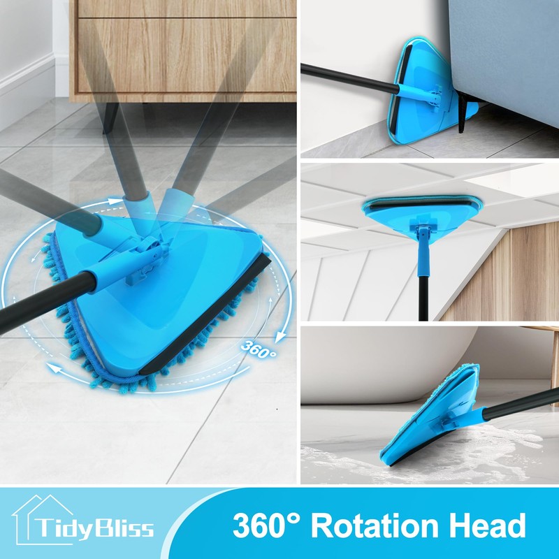 TidyBliss Wall Mop Cleaner with Long Handle 80”, Ceiling Duster