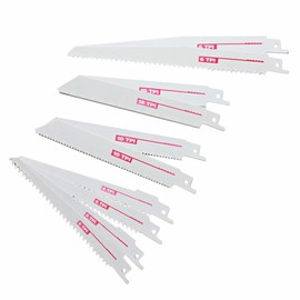 Wideskall 10 Pieces Reciprocating Saw Blades Set for Wood and Metal Cutting