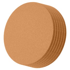 ZUDKSUY 6Pcs High Density 1cm Thick Cork Trivets, 19 cm Diameter Multifunctional Corkboard, Large Coaster for Hot Pots Pans Table and Countertop