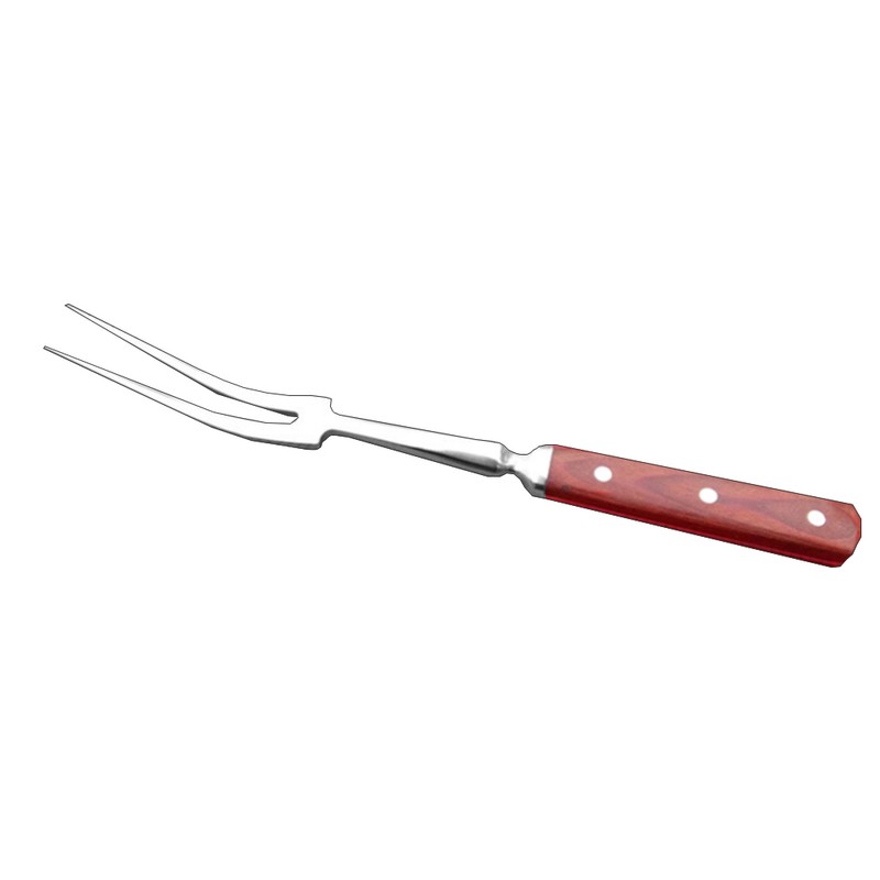 Barbecue Fork with Wooden Handle Stainless Steel Multifunction Nonstick Barbecue