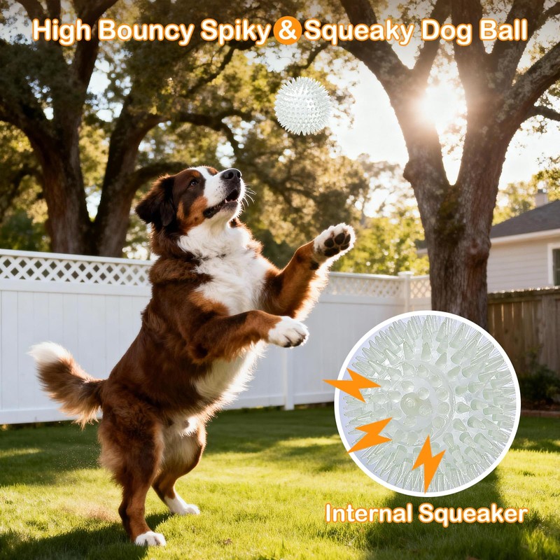 petizer 6 Pack 3.5’’ Glow in The Dark Dog Balls
