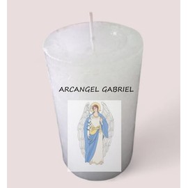 Andachtskerze Erzengel Gabriel Weiß Religiös Petitions- und Dankeskerze für Erzengel Gabriel Weißes Licht zum Anziehen von Wissen und Schutz des Erzengels