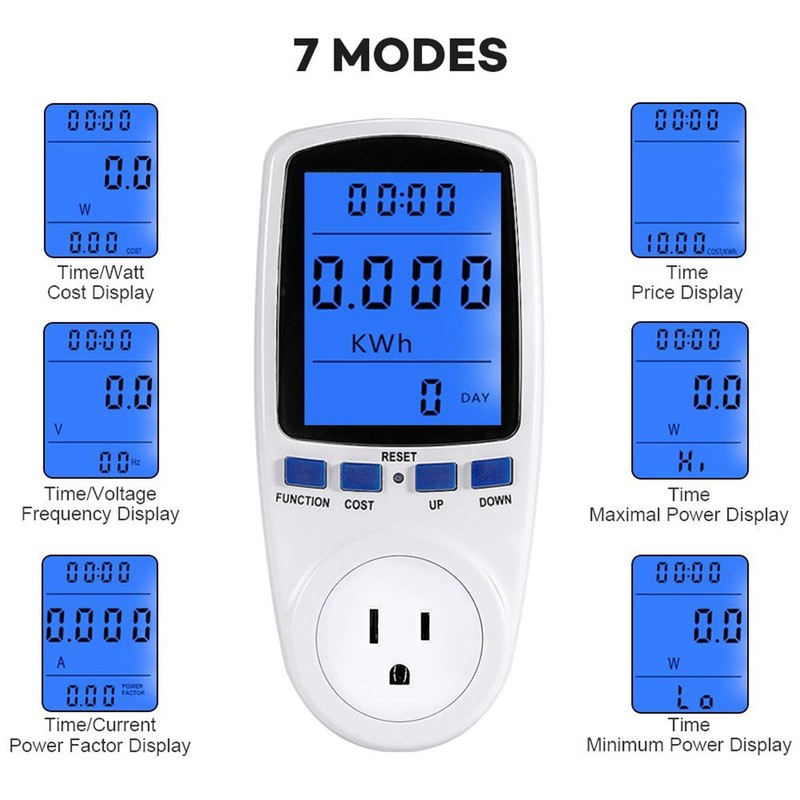 Power Meter Plug, 120V AC Electricity Usage Monitor Power Meter