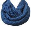 Wrapables Thick Knitted Winter Warm Infinity Scarf, Blue