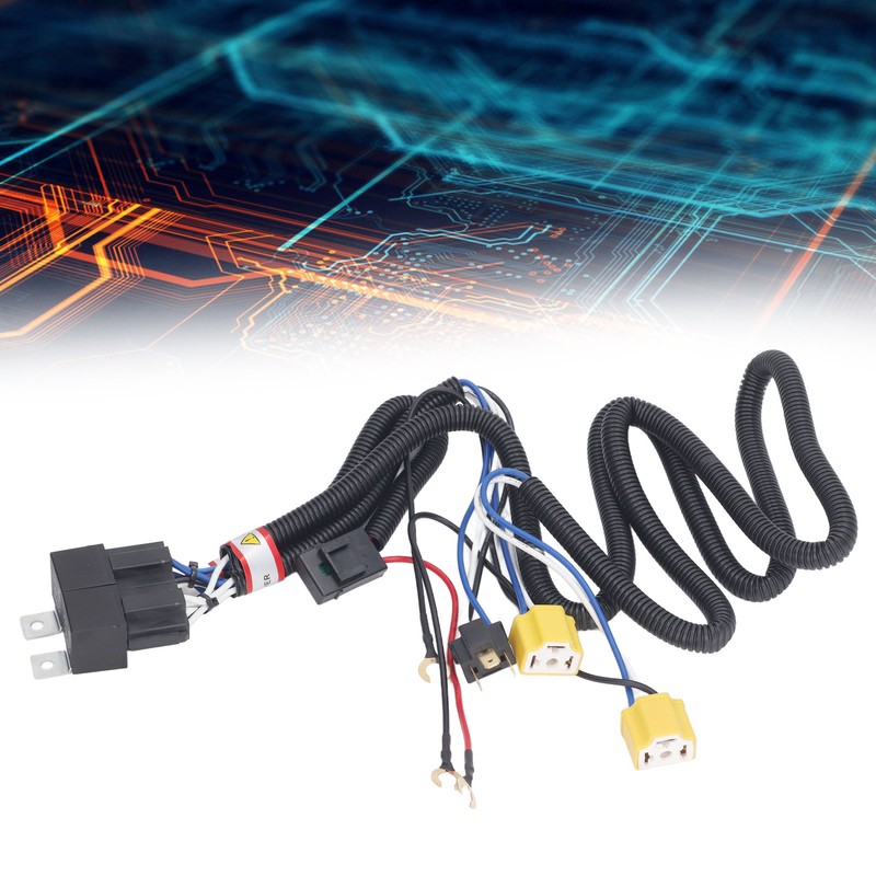 H4 Headlight Relay Harness High Temperature Resistant Ceramic Socket H6054