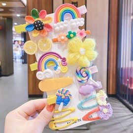 MAEXUS Hair Clips, Children, Hairpins, Girls, 28 Piece Luxury Set, Hair Accessories, Hair Clips, For Kids, Girls, Hair Ornaments, Colorful, Cute, Birthday Gift (Blue Series)