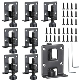 Supkiir 8 Pack Adjustable Leveling Feet, Heavy Duty Furniture Levelers, Black Adjustable Load Levelers Foot Table Leg Leveling Legs for Cabinet Chair Workbench Shelving Units Wardrobe