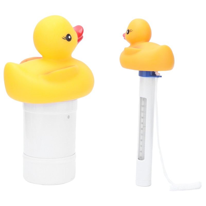 2Pcs Water Thermometer Set High Temperature Resistant Pool Chlorine Dispenser