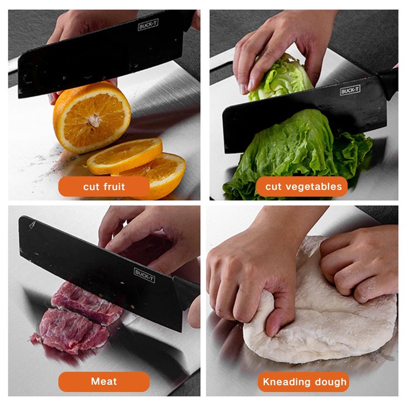 Stainless Steel Cutting Board - Durable Kitchen Chopping Board for