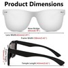 FEISEDY Trendy Rimless Mirrored One Piece Lens Sunglasses Reflective Sun