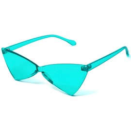 STORYCOAST Triangle Rimless Sunglasses One Piece Candy Color Frameless Glasses Party Eyewear for Women Men