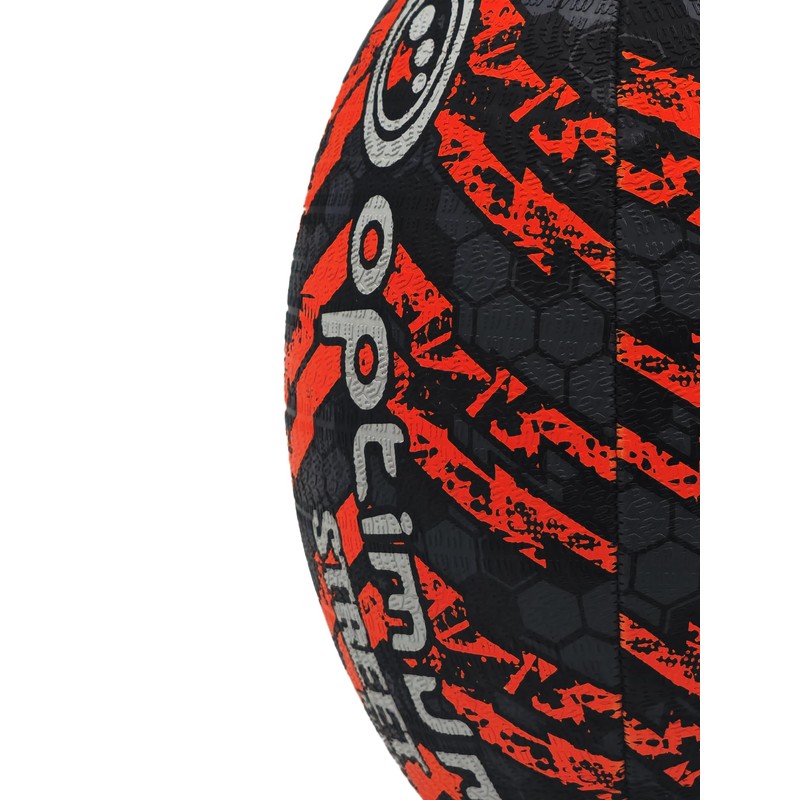 Optimum STREET RUGBY BALL - BLACK/ORANGE - SIZE 4