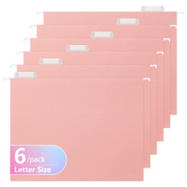 pmybupo Extra Capacity Hanging File Folders,6 Pack Reinforced Letter Size Hanging Folders with Heavy Duty 2 Inch Expansion,Designed for Bulky Files,Medical Charts,Assorted Colors (2444U 6Pack)