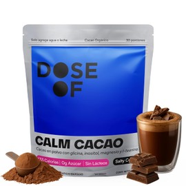 DOSE OF | Cacao con Magnesio para Dormir | Sin Melatonina | Sueño Profundo y Relajación | Glicina, Inositol, L-Teanina | Bebida en Polvo | Sin Azúcar, Sin Cafeína | 30 Porciones