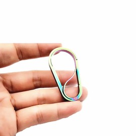 1Pcs Titanium Alloy Carabiner Keychain, Buckle Climbing Quick Hanging Safety Snap Link Hook for Outdoor Camping Hiking Water Bottle (Multicolor)
