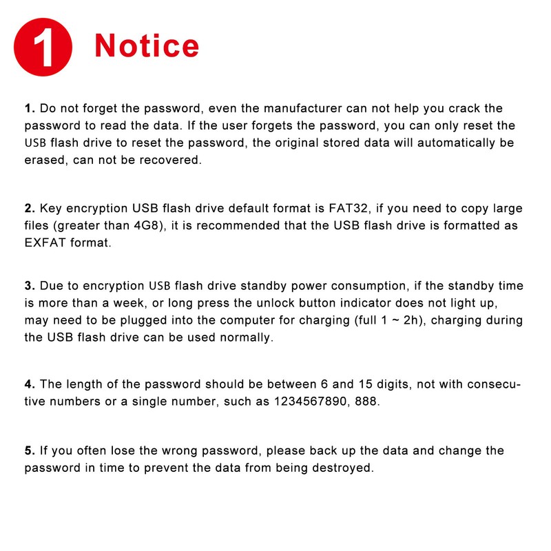 Encrypted USB Drive Secure USB Flash Drive 32GB / 64GB