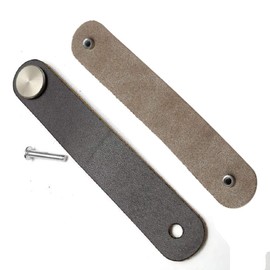 6pcs Leather Furniture Door Handle Modern Europe Style Pull Handle Knob for Doors Cabinets Cupboards Suitcase (Small, Black)