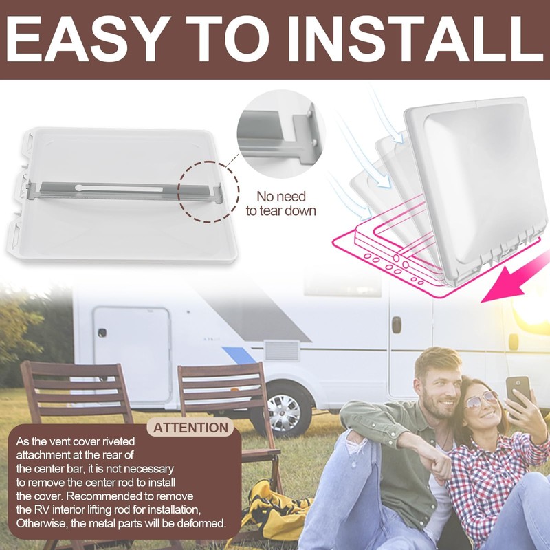 Wadoy 13 x 13 inch RV Camper Vent Cover/Lid Comaptible